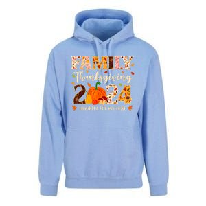 Family Thanksgiving 2024 Thankful For My Tribe Group Autumn Unisex Surf Hoodie