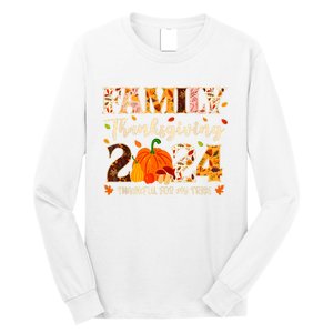 Family Thanksgiving 2024 Thankful For My Tribe Group Autumn Long Sleeve Shirt