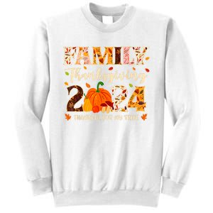 Family Thanksgiving 2024 Thankful For My Tribe Group Autumn Sweatshirt