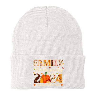 Family Thanksgiving 2024 Thankful For My Tribe Group Autumn Knit Cap Winter Beanie