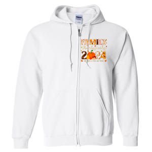 Family Thanksgiving 2024 Thankful For My Tribe Group Autumn Full Zip Hoodie