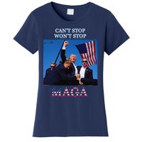 Funny Trump 2024 Cant Stop Wont Stop Maga Women's T-Shirt