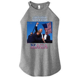 Funny Trump 2024 Cant Stop Wont Stop Maga Women's Perfect Tri Rocker Tank