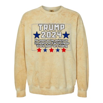 Funny Trump 2024 Where These Black Jobs Immigrants Stealing Colorblast Crewneck Sweatshirt