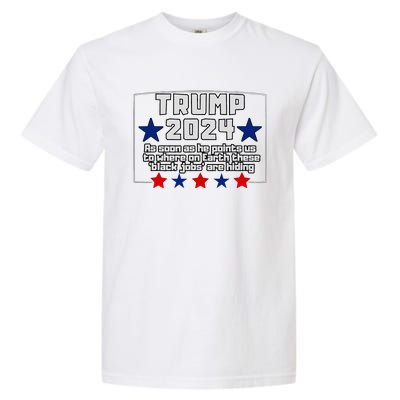 Funny Trump 2024 Where These Black Jobs Immigrants Stealing Garment-Dyed Heavyweight T-Shirt