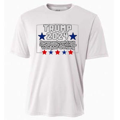 Funny Trump 2024 Where These Black Jobs Immigrants Stealing Cooling Performance Crew T-Shirt