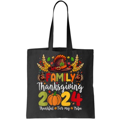 Family Thanksgiving 2024 Thankful For My Tribe Group Autumn Tote Bag