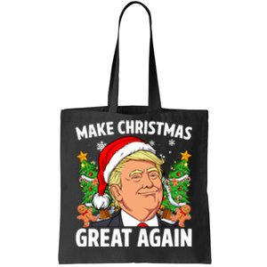 Funny Trump 2024 Make Christmas Great Again Tote Bag