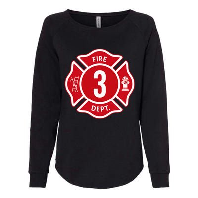 Fire Truck 3rd Birthday Boy Firefighter 3 Year Old Womens California Wash Sweatshirt