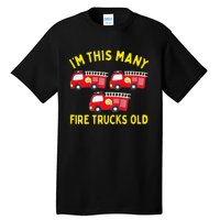 Fire Truck 3rd Birthday Firefighter 3 Three Tall T-Shirt