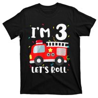 Fire Truck 3rd BirthdayFirefighter 3 Year Old T-Shirt