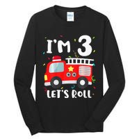 Fire Truck 3rd BirthdayFirefighter 3 Year Old Tall Long Sleeve T-Shirt