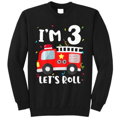 Fire Truck 3rd BirthdayFirefighter 3 Year Old Tall Sweatshirt