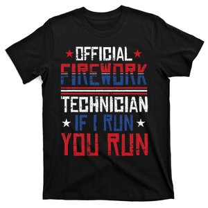 Firework Technician 4th Of July Funny USA Pyro Technician T-Shirt