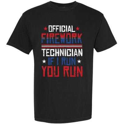 Firework Technician 4th Of July Funny USA Pyro-technician Garment-Dyed Heavyweight T-Shirt