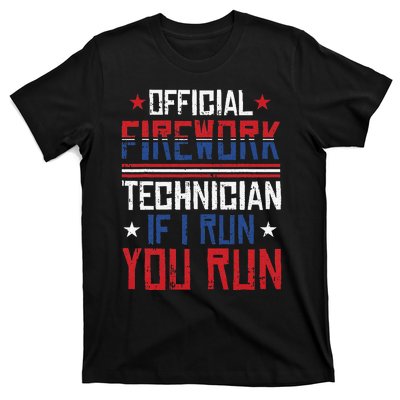 Firework Technician 4th Of July Funny USA Pyro-technician T-Shirt