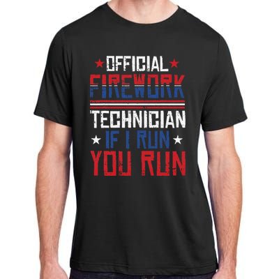 Firework Technician 4th Of July Funny USA Pyro-technician Adult ChromaSoft Performance T-Shirt