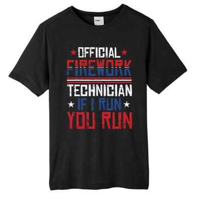 Firework Technician 4th Of July Funny USA Pyro-technician Tall Fusion ChromaSoft Performance T-Shirt