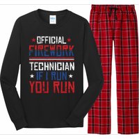 Firework Technician 4th Of July Funny USA Pyro-technician Long Sleeve Pajama Set