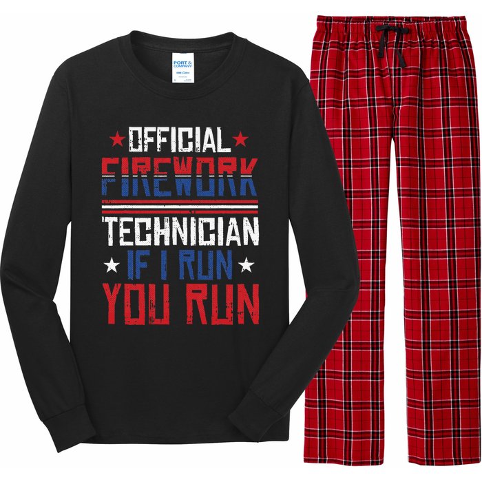 Firework Technician 4th Of July Funny USA Pyro-technician Long Sleeve Pajama Set