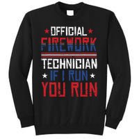 Firework Technician 4th Of July Funny USA Pyro-technician Tall Sweatshirt