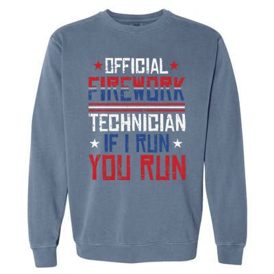 Firework Technician 4th Of July Funny USA Pyro-technician Garment-Dyed Sweatshirt