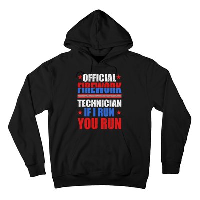 Firework Technician 4th Of July Funny USA Pyro Technician Hoodie