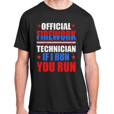 Firework Technician 4th Of July Funny USA Pyro Technician Adult ChromaSoft Performance T-Shirt