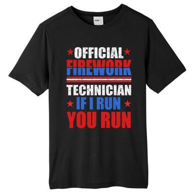 Firework Technician 4th Of July Funny USA Pyro Technician Tall Fusion ChromaSoft Performance T-Shirt