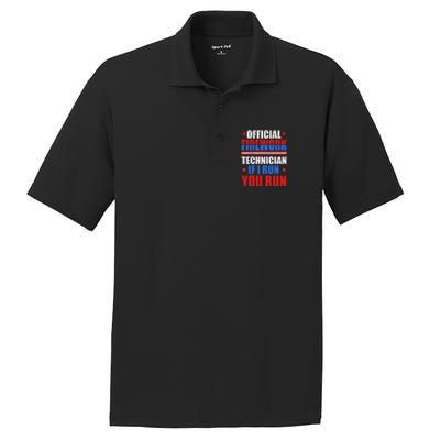 Firework Technician 4th Of July Funny USA Pyro Technician PosiCharge RacerMesh Polo