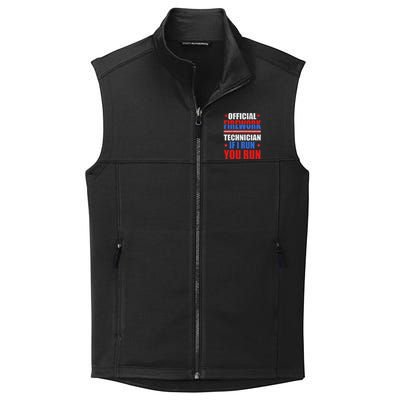 Firework Technician 4th Of July Funny USA Pyro Technician Collective Smooth Fleece Vest