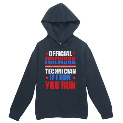 Firework Technician 4th Of July Funny USA Pyro Technician Urban Pullover Hoodie