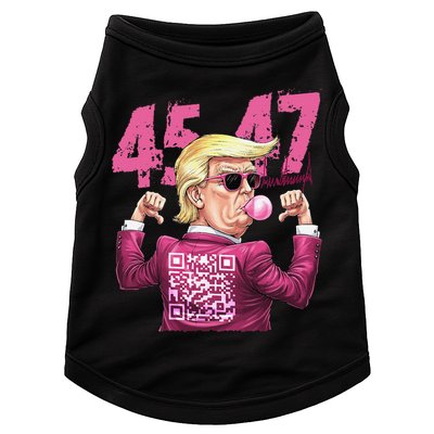 Funny Trump 45 47 Bubble Pin.K Qr Dancing Code Doggie Tank