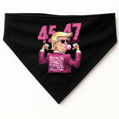 Funny Trump 45 47 Bubble Pin.K Qr Dancing Code USA-Made Doggie Bandana