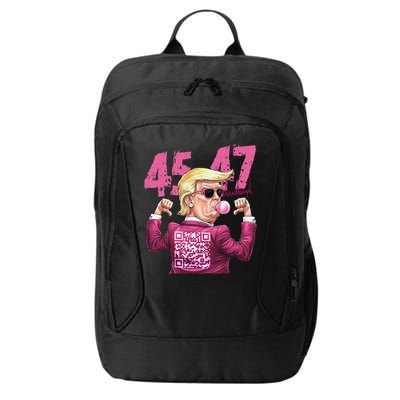 Funny Trump 45 47 Bubble Pin.K Qr Dancing Code City Backpack