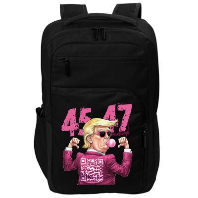 Funny Trump 45 47 Bubble Pin.K Qr Dancing Code Impact Tech Backpack