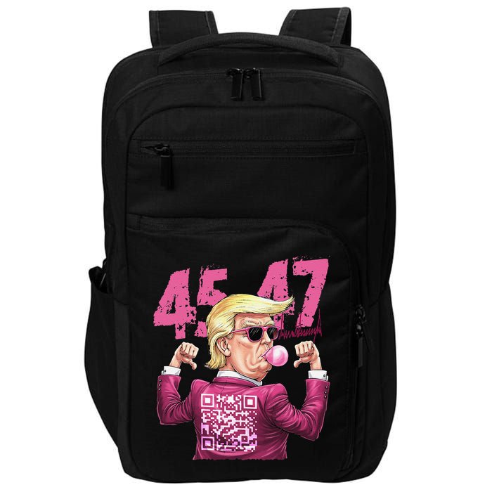 Funny Trump 45 47 Bubble Pin.K Qr Dancing Code Impact Tech Backpack