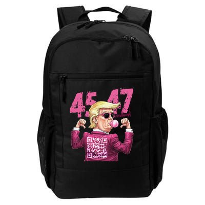 Funny Trump 45 47 Bubble Pin.K Qr Dancing Code Backpack