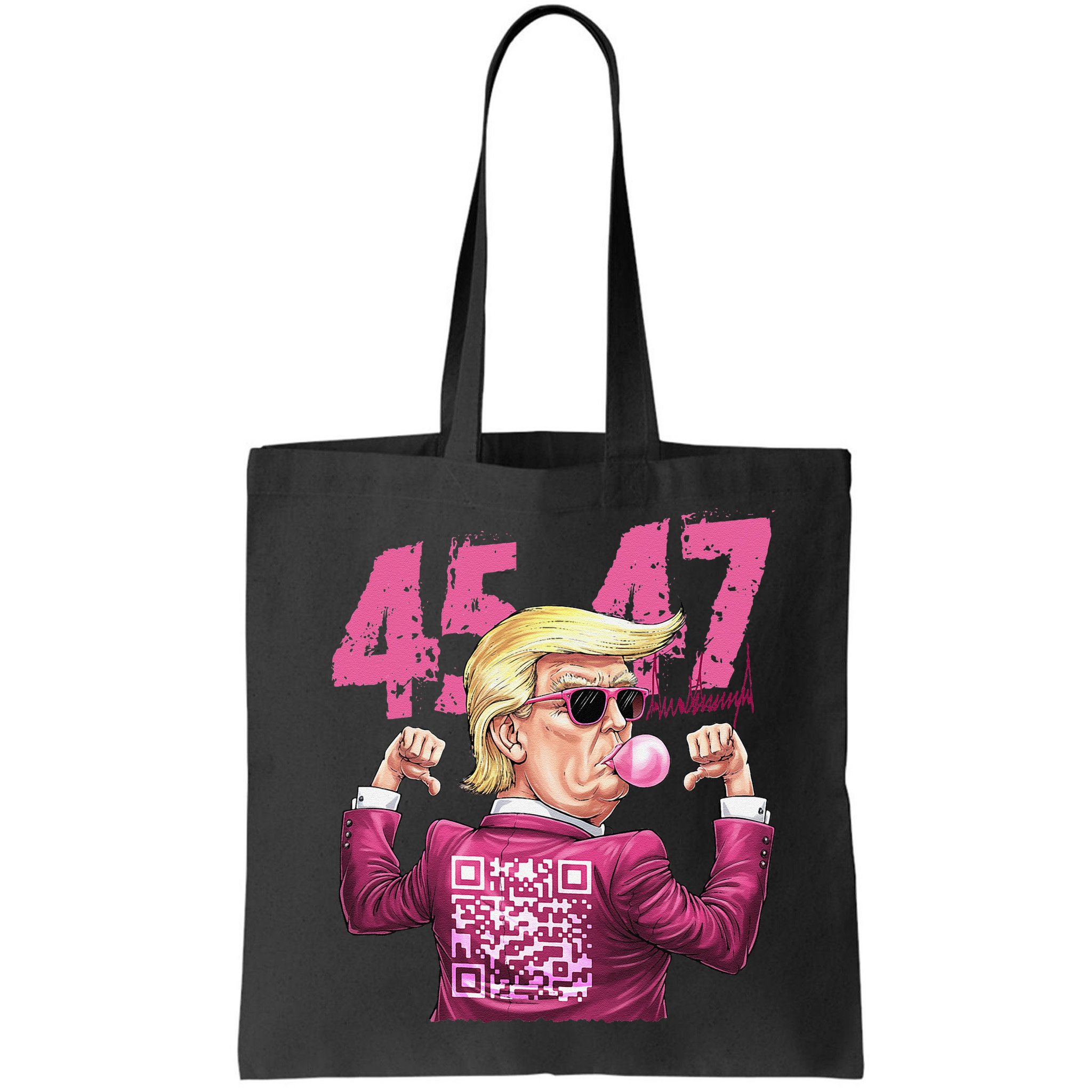 Funny Trump 45 47 Bubble Pin.K Qr Dancing Code Bag