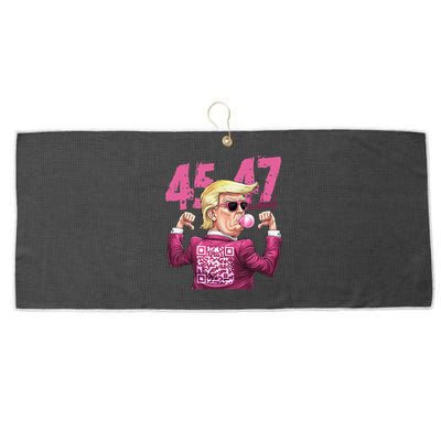 Funny Trump 45 47 Bubble Pin.K Qr Dancing Code Large Microfiber Waffle Golf Towel