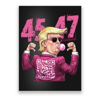 Funny Trump 45 47 Bubble Pin.K Qr Dancing Code Poster