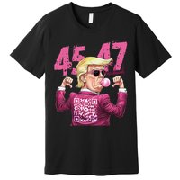 Funny Trump 45 47 Bubble Pin.K Qr Dancing Code Premium T-Shirt