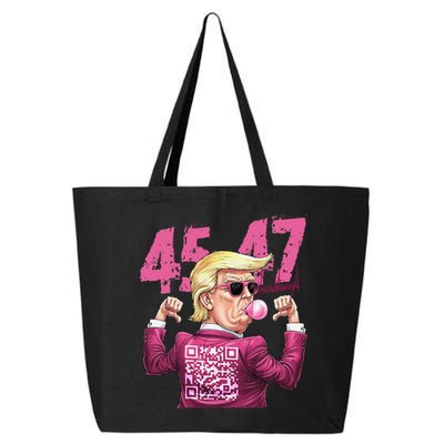 Funny Trump 45 47 Bubble Pin.K Qr Dancing Code 25L Jumbo Tote