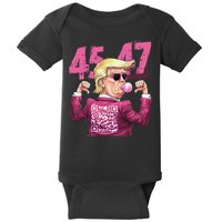 Funny Trump 45 47 Bubble Pin.K Qr Dancing Code Baby Bodysuit