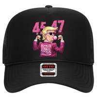Funny Trump 45 47 Bubble Pin.K Qr Dancing Code Hat