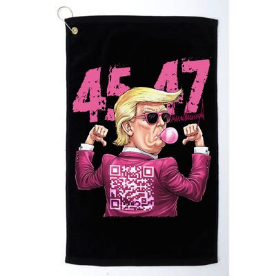 Funny Trump 45 47 Bubble Pin.K Qr Dancing Code Golf Towel
