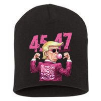 Funny Trump 45 47 Bubble Pin.K Qr Dancing Code Short Acrylic Beanie