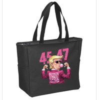 Funny Trump 45 47 Bubble Pin.K Qr Dancing Code Zip Tote Bag
