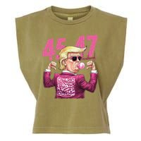 Funny Trump 45 47 Bubble Pin.K Qr Dancing Code Garment-Dyed Women's Muscle Tee