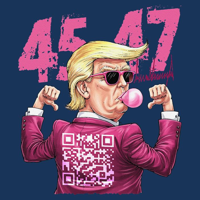 Funny Trump 45 47 Bubble Pin.K Qr Dancing Code Infant Baby Jersey Bodysuit